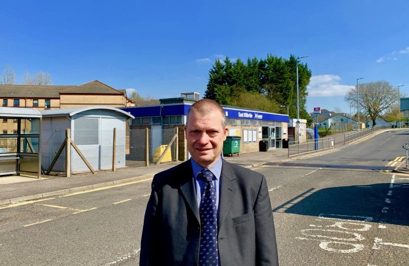 Graham Simpson at East Kilbride Station 