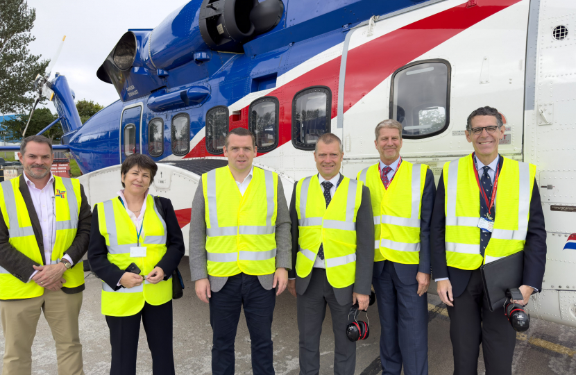 Graham Simpson MSP, Tess White MSP and Douglas Ross MP MSP visit Bristow Group