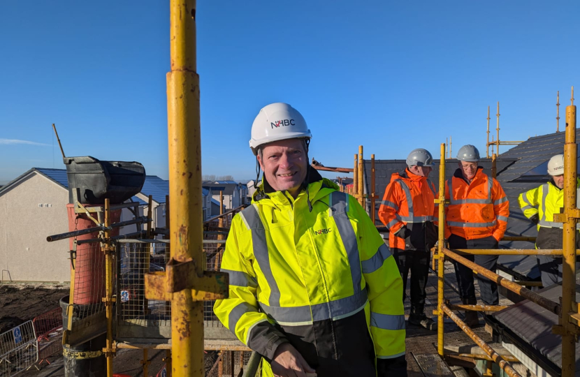 Graham Simpson on a roof