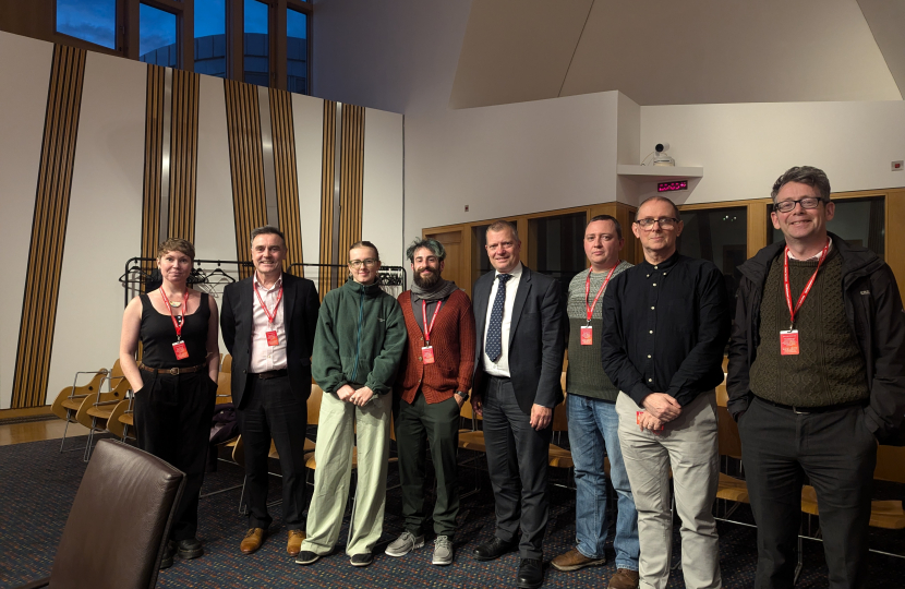 Graham Simpson MSP with the Short Life Working Group who produced the report on student homelessness in Scotland