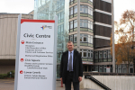 Graham at a local council building in North Lanarkshire