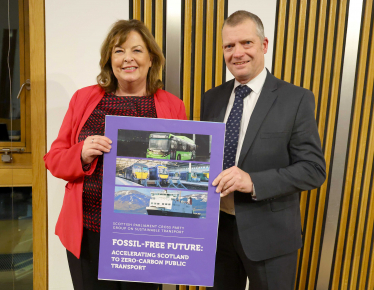 Graham Simpson MSP and Transport Minister Fiona Hyslop